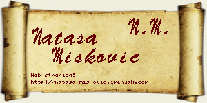 Nataša Mišković vizit kartica